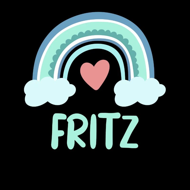 Fritz Name Regenbogen Baby