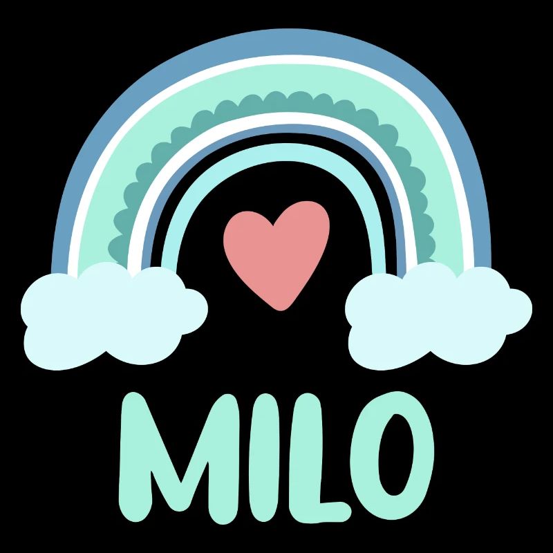 Milo Name Regenbogen Baby