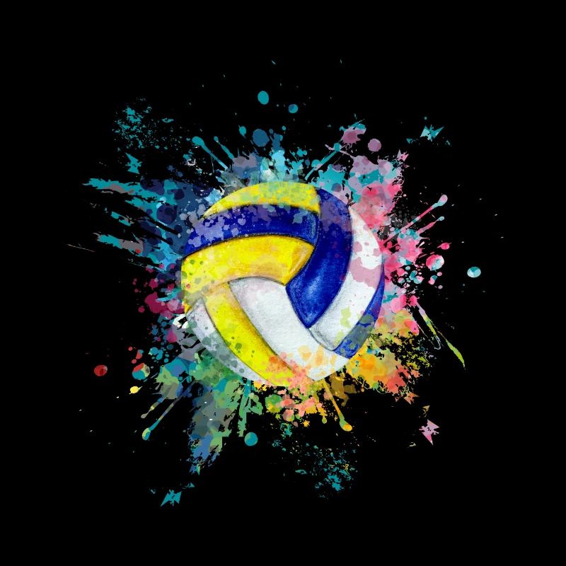 Wasserfabe Farbexplosion Splash Design Volleyball