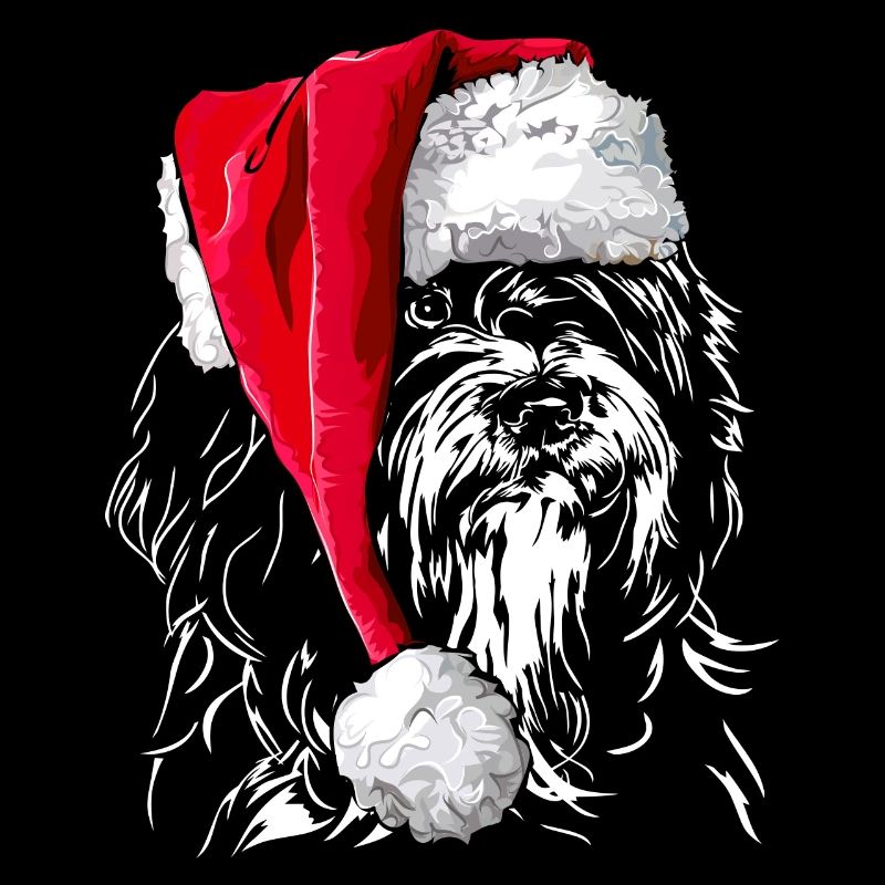 Santa TIBET TERRIER Chiens de Noël Wilsigns