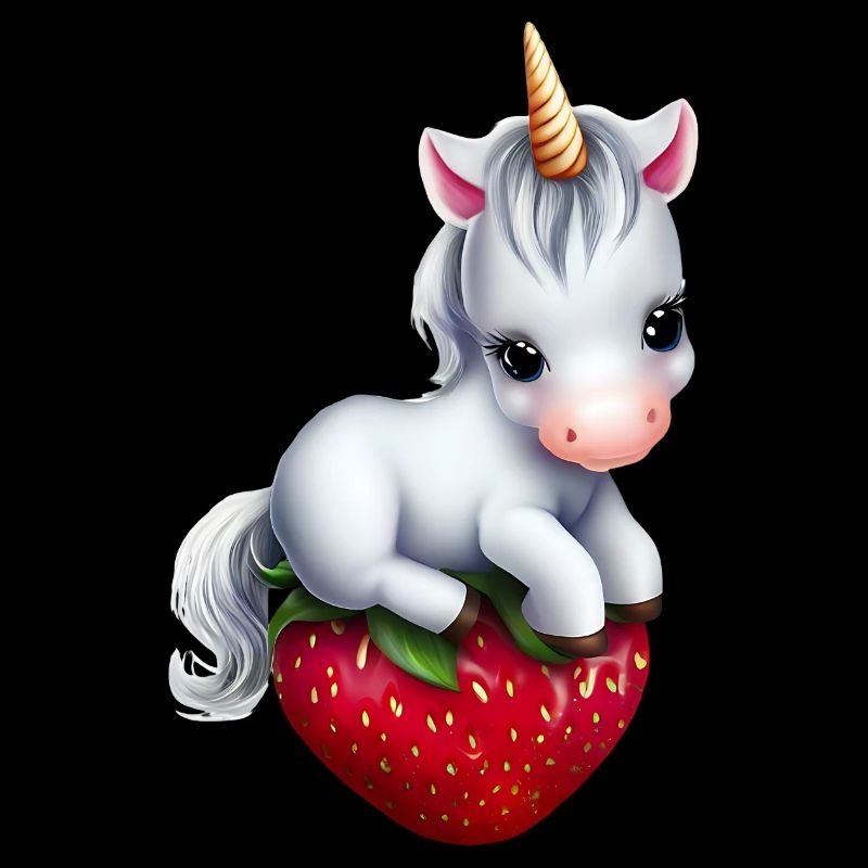 Licorne sur fraise