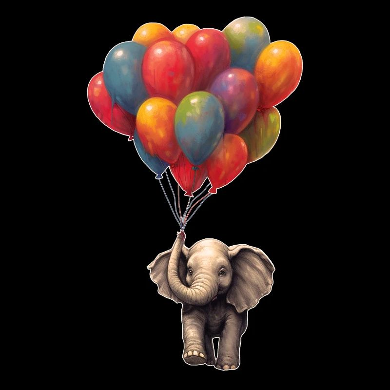 Elefant mit Luftballon