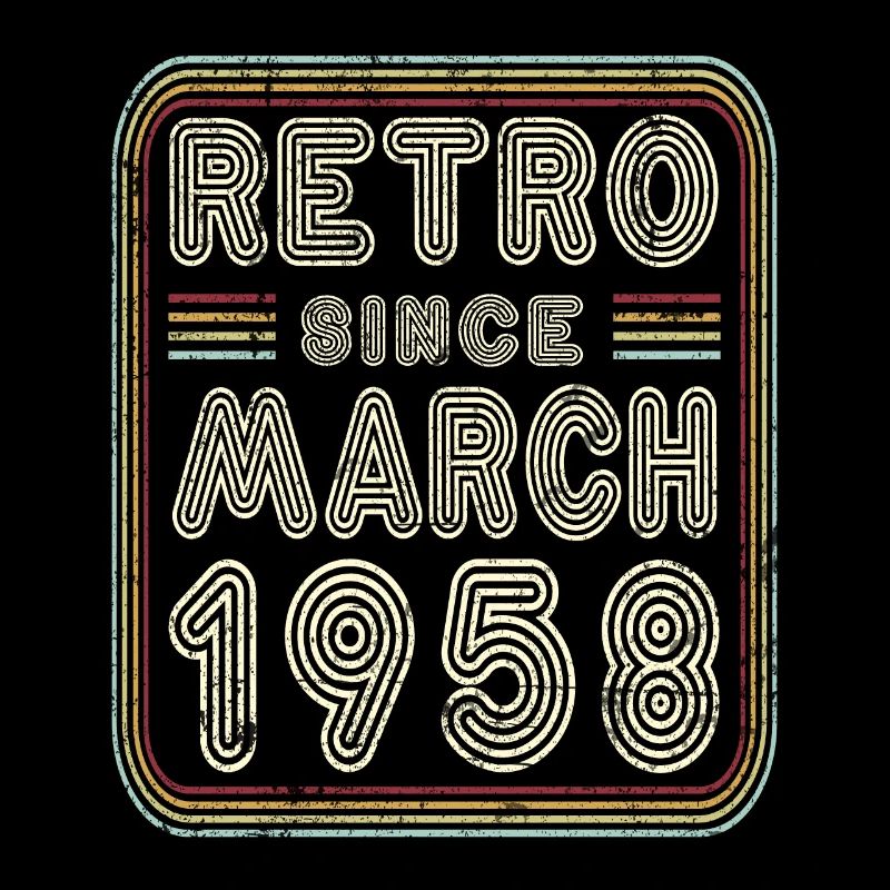 Anniversaire Mars 1958 Cadeau rétro