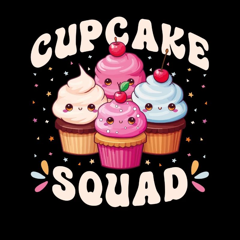 Cupcake Squad Design Kawaii Cupcake Squad