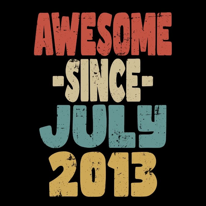 2013 Juli Geburtstag Retro