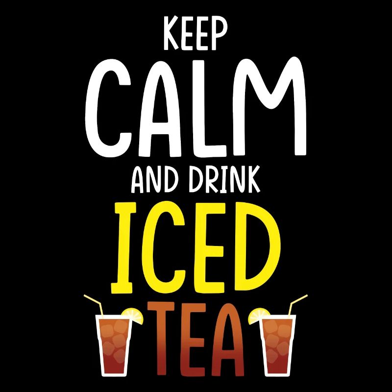 Eistee-getränkedesign Ruhe Bewahren Und Eistee