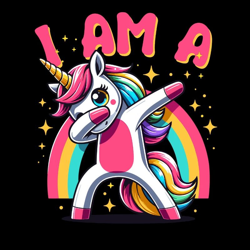 Einhorn Dabbing Niedlicher Regenbogen Ich bin ein Einhorn