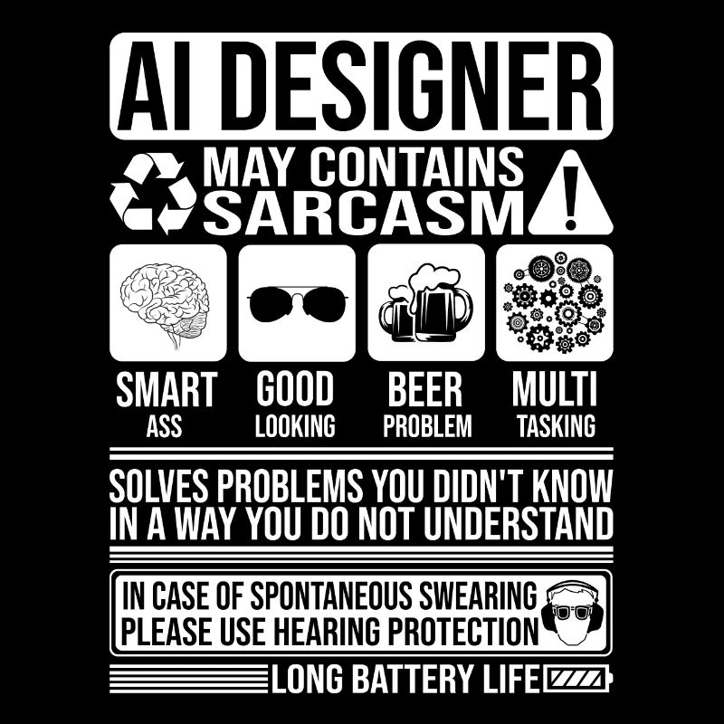 Ai Designer Sarkasmus lustig Geschenk Ai Designer