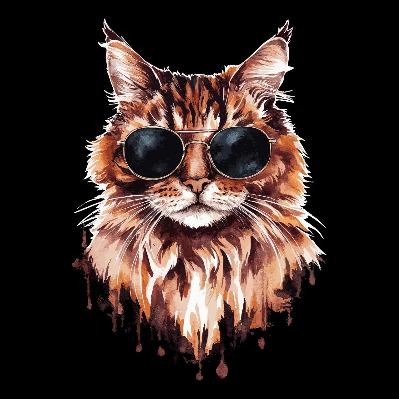 Cooler Kater Mit Sonnenbrille
