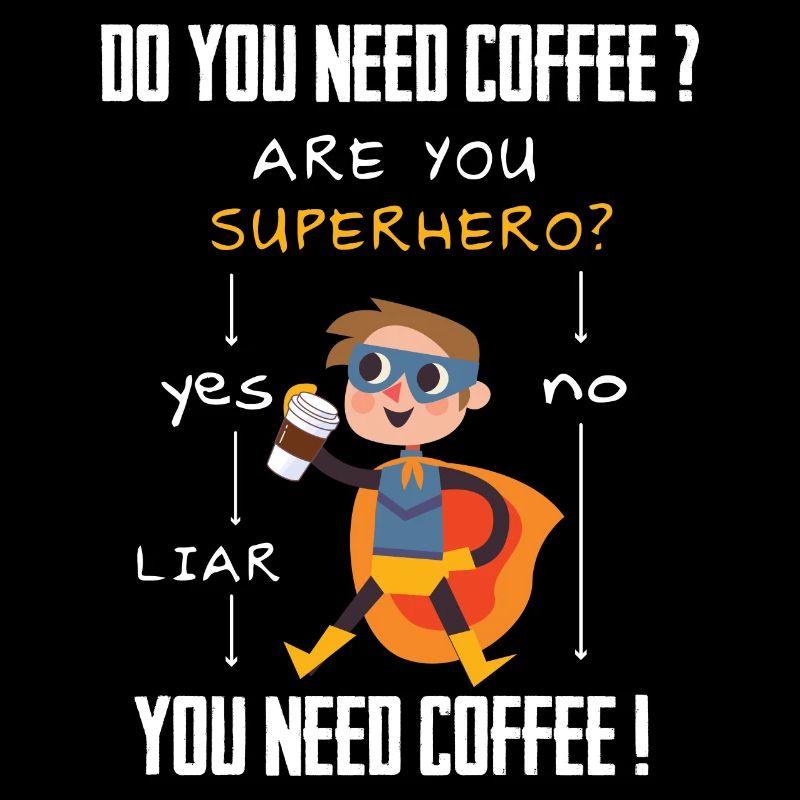 Coffee Superhero Question Addicted Liar Caffeine