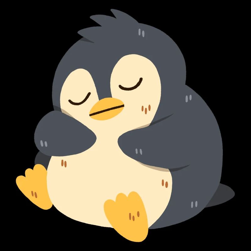 Pinguin schläft
