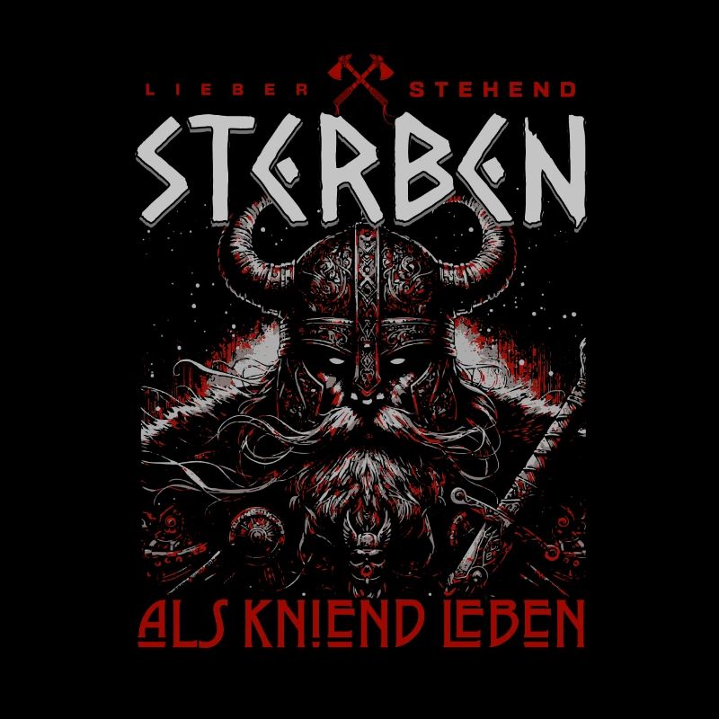 Wikinger Berserker Lieber stehend sterben Krieger