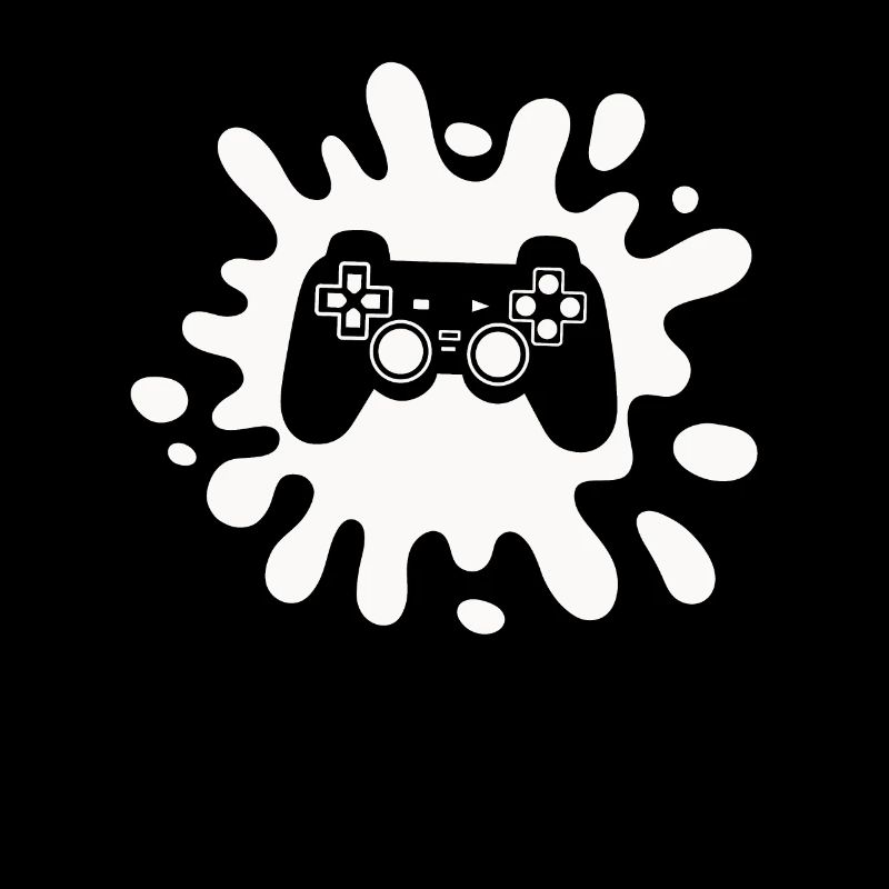 Zocker Splatter-Controller – Retro Gaming Kunst