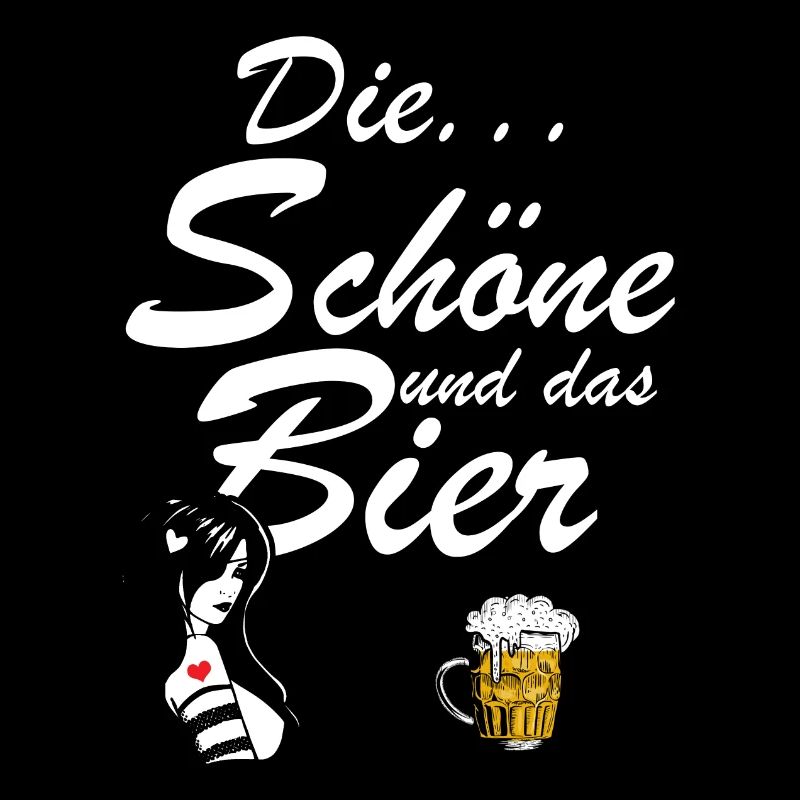 Die Schöne und das Bier Frau Geschenk Spruch