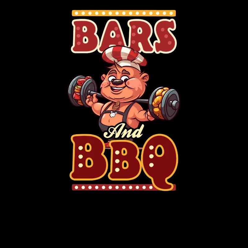 Bodybuilder Bars De Barbecue Et BBQ