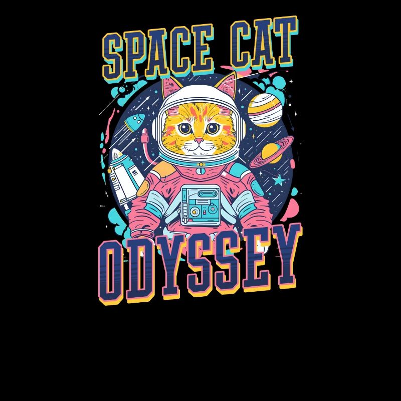 Astronaute de l’espace de l’Odyssée du chat de l’espace