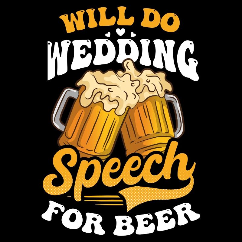 Der Redner wird eine Hochzeitsrede für Bier halten