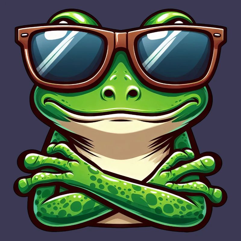 Cool Frog Toad Toad Sunglasses Cartoon