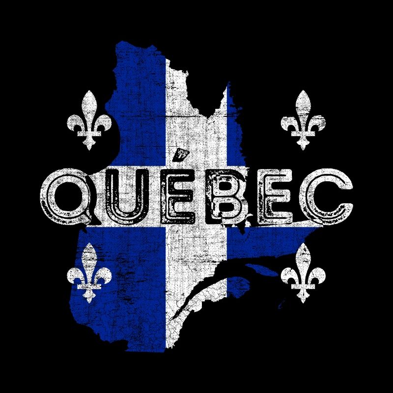 Forme et drapeau de la carte du Québec