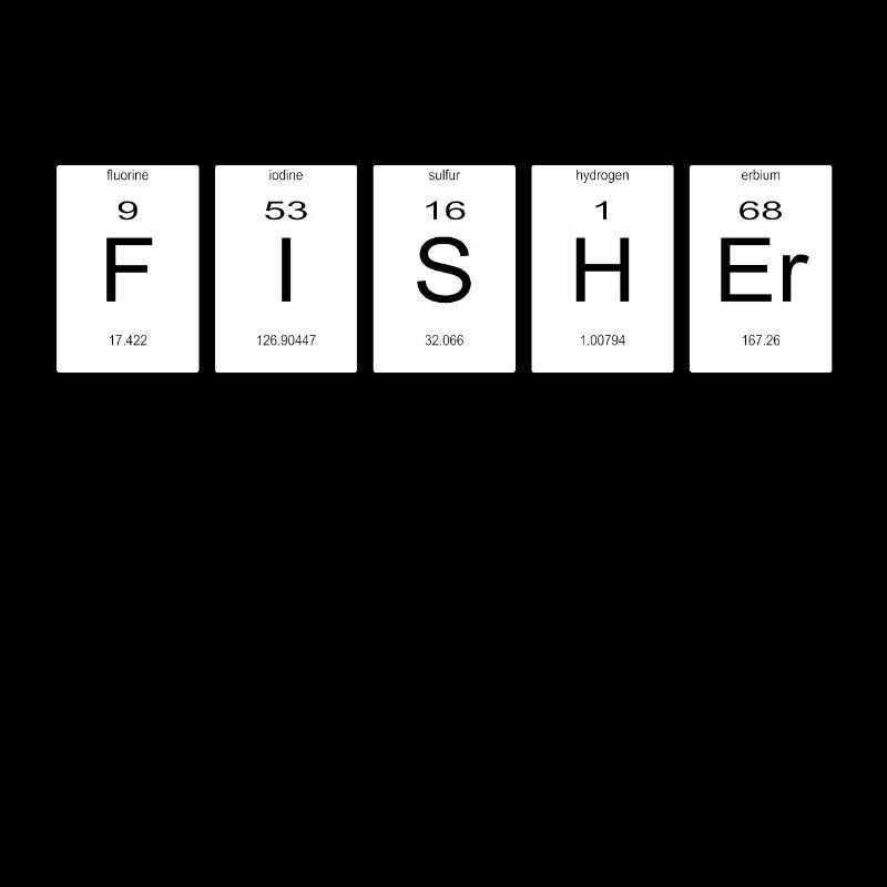 Fisheries Chemistry Science Periodic Table Nerd Gift