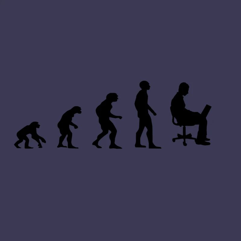 Evolution Man on Laptop, Work, Pc
