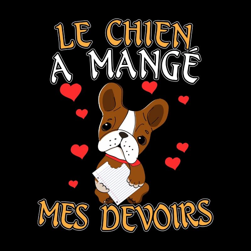 Français Professeur de langue Idée cadeau Chien a mangé mon