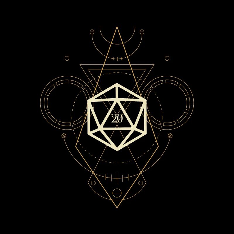 Esoteric Polyhedral D20 Dice Tabletop Sorcerer