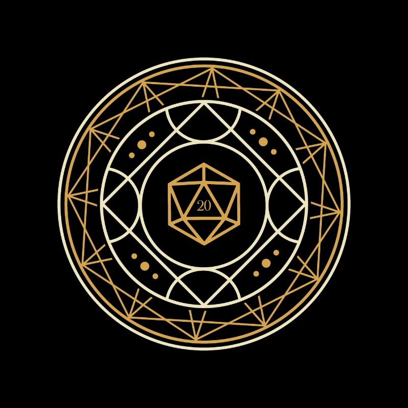 Symbole sacré Polyédrique D20 Dés de la sorcière