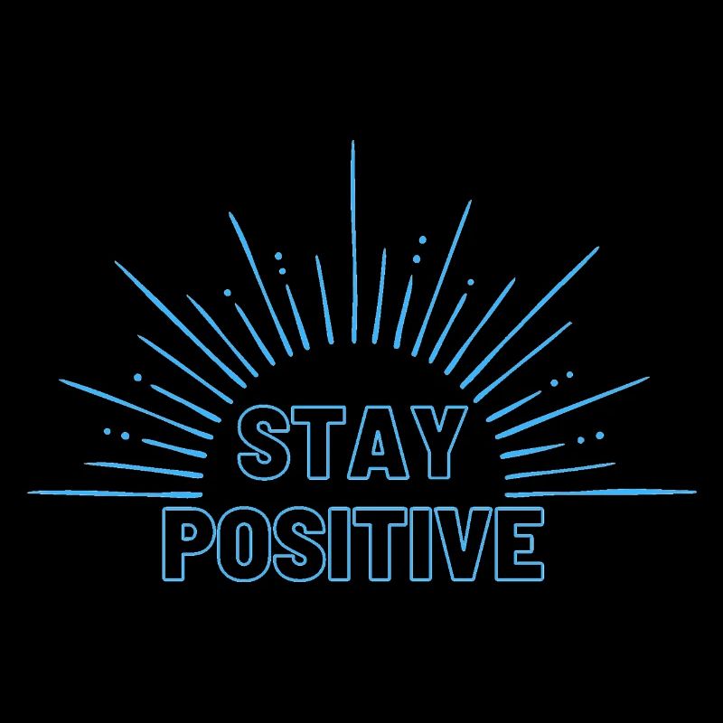 Restez positif en bleu