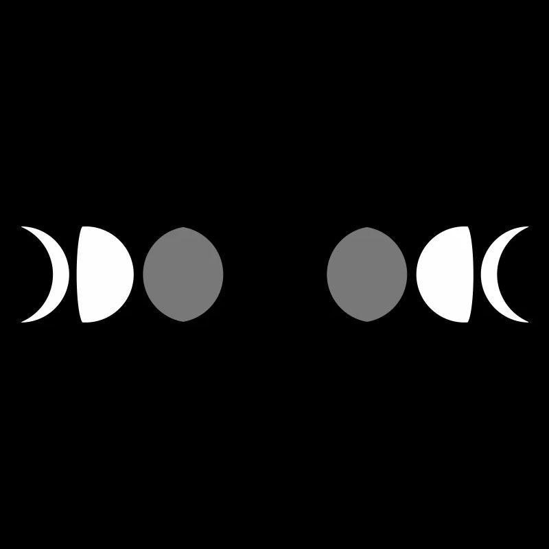 live night symbol moon crescent full moon crescent