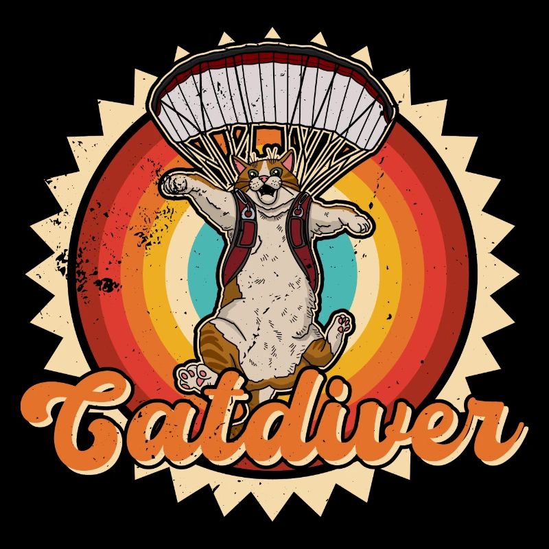 Paraglider flying Catdiver Skydiving Skydiver