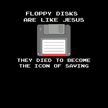 Nerd e computer professionisti - floppy disk, come Gesù