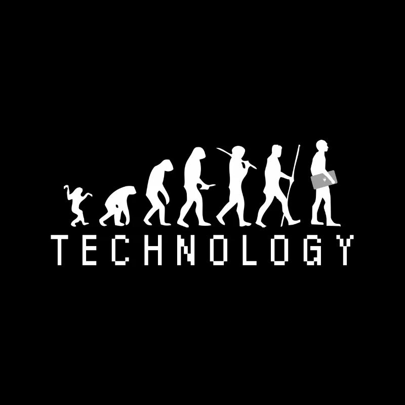 Evolution Technologie Laptop PC Console Geschenk