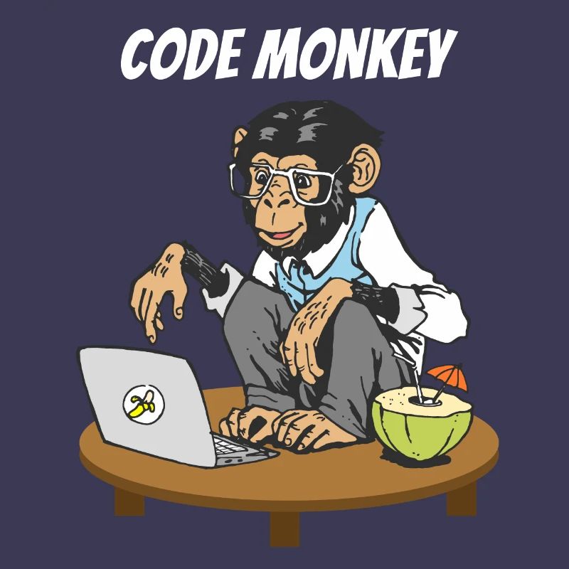 Code Monkey Progammierer Affe Coding Äffchen