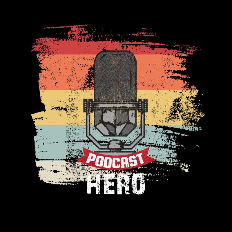 Retro Podcast Held cool Geschenkidee
