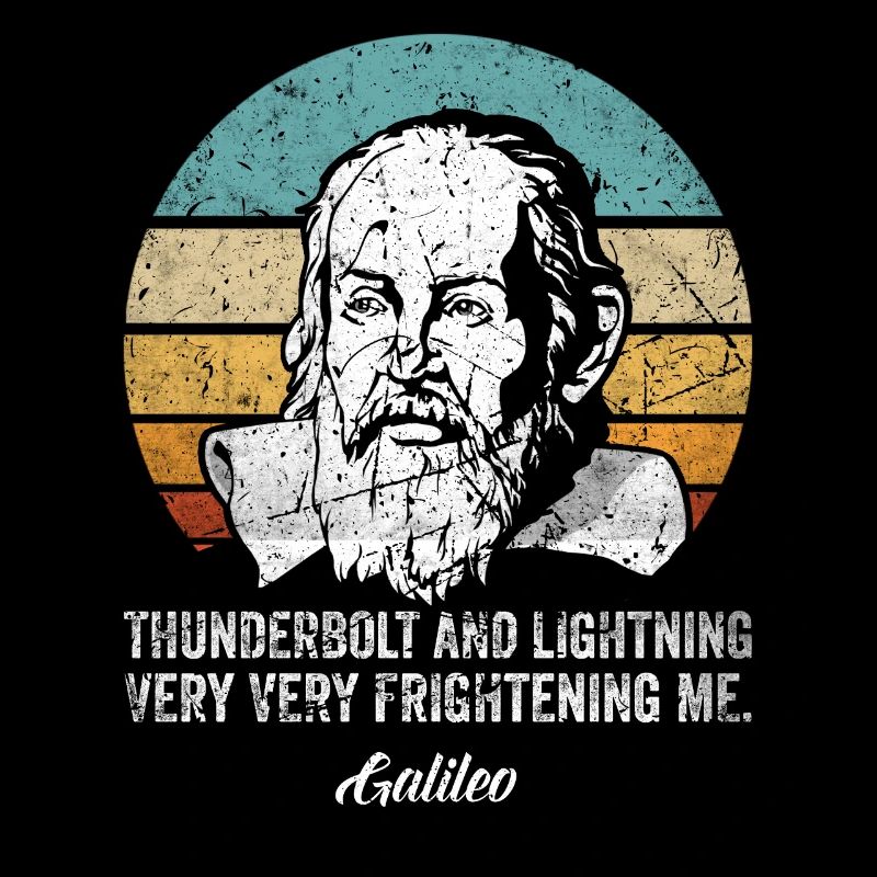 Thunderbolt lightning Galileo Philosopher Physics