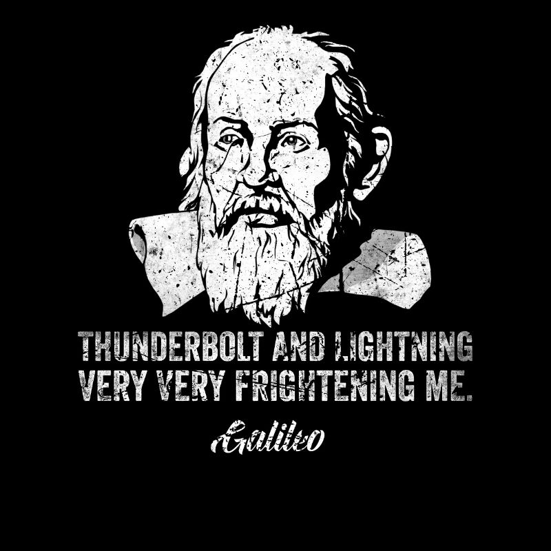 Thunderbolt lightning Galileo Philosopher Physics