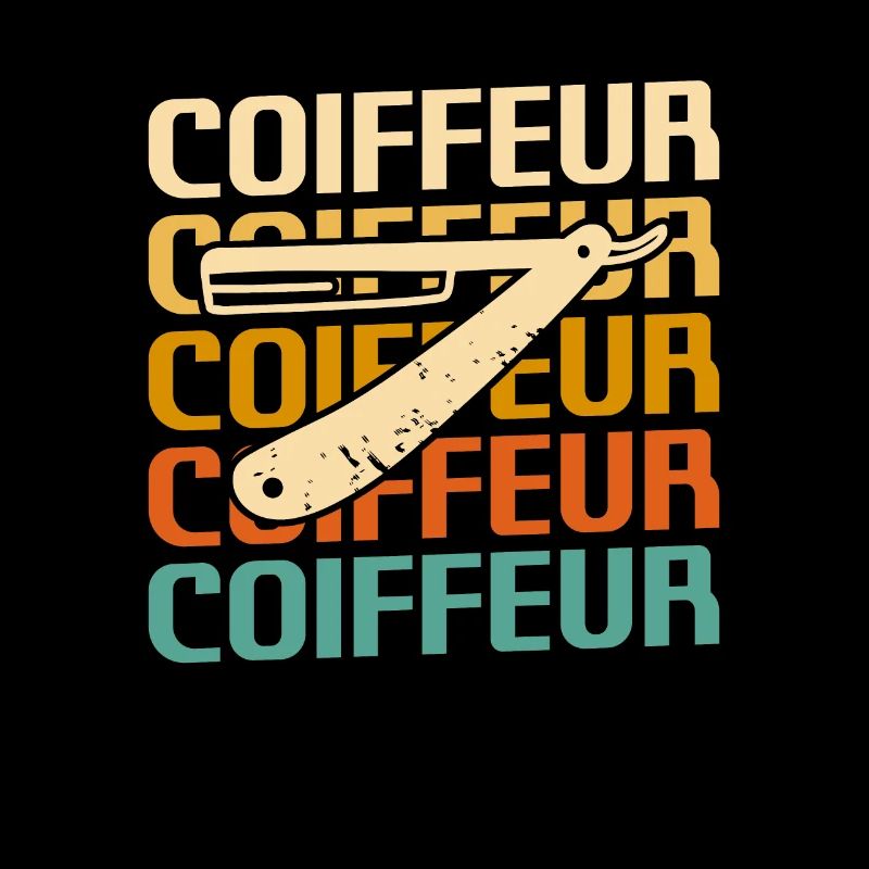 Retro Coiffure Barbier Coiffeuse