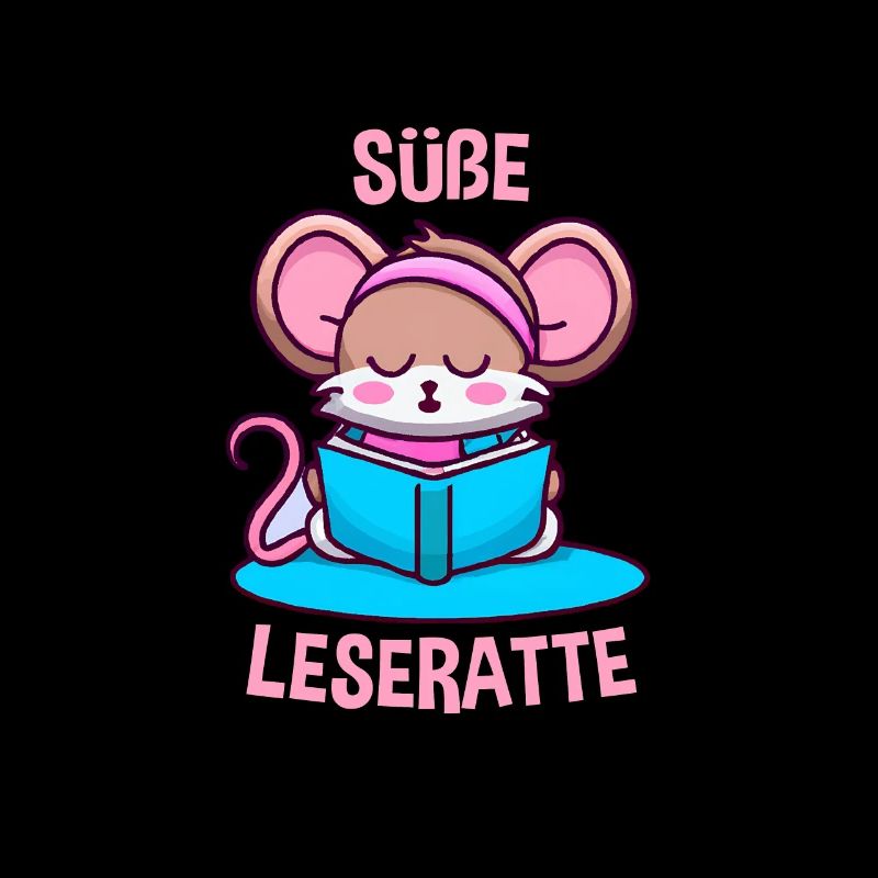 Süße Ratte liest ein Buch Leseratte