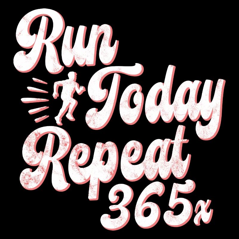 Retro Run Today Repeat 365 - Running Streak Runner