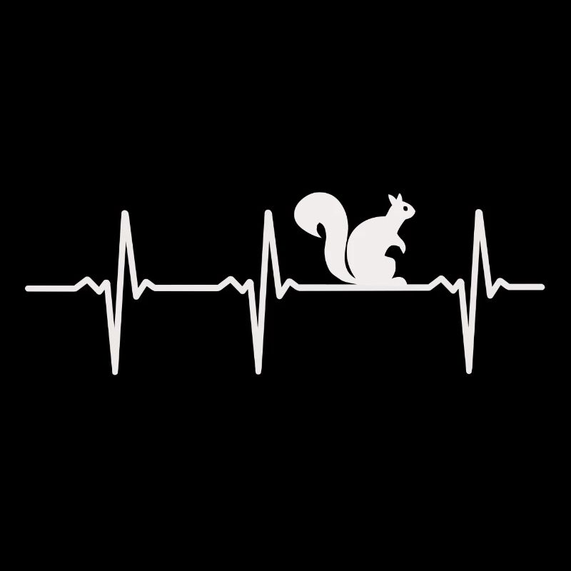 Eichhörnchen EKG Geschenkidee, Kardiogramm