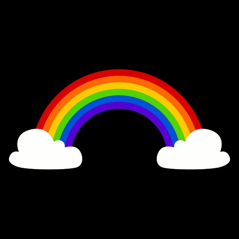 Rainbow with clouds