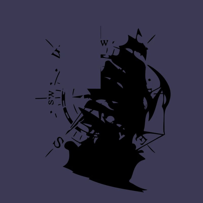 WindRose mit Segelschiff | Freizeimode Bstyled