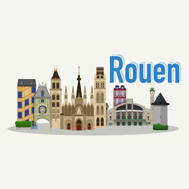 Rouen Flat Design