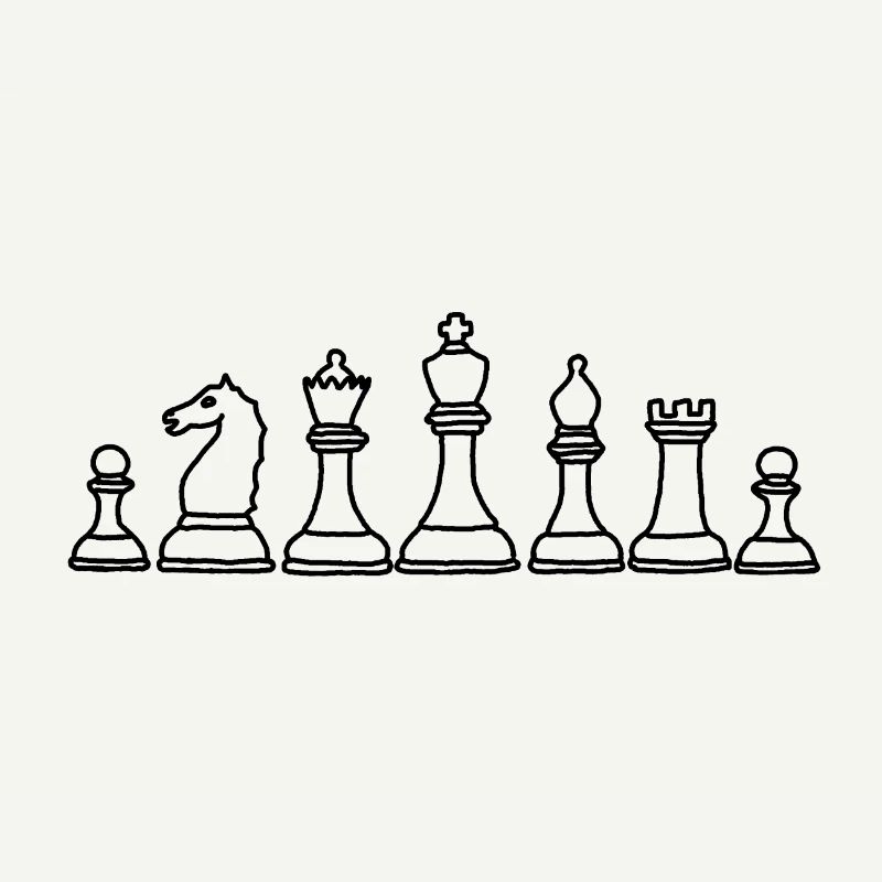Chess, figures, chess pieces, game, drawing