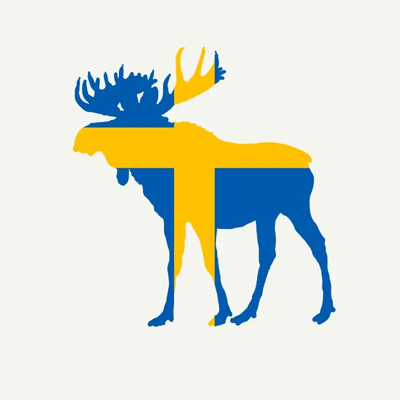 Drapeau de l’élan en Suède