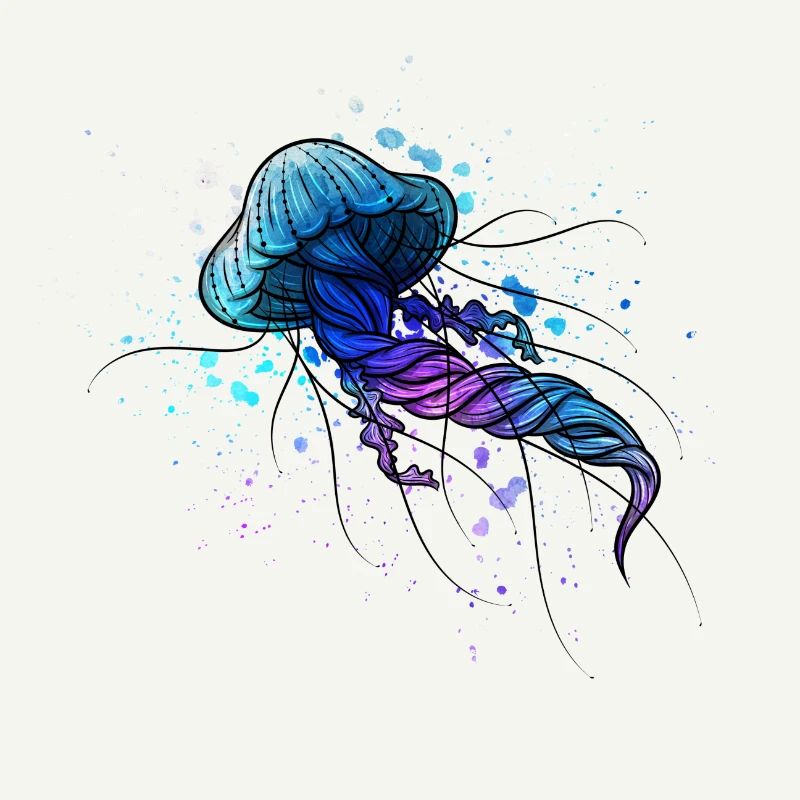 Belle méduse colorée