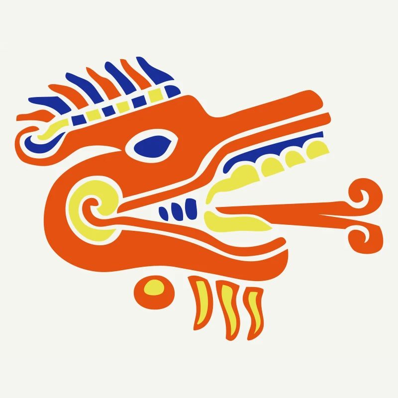 Mayan statue relief design