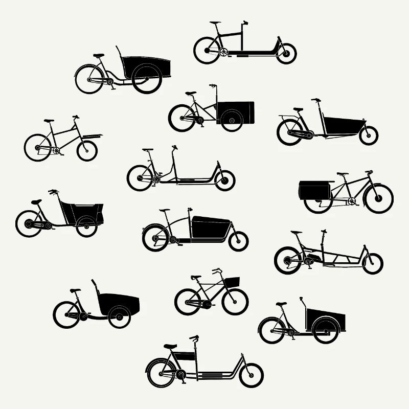 Many different cargo bikes