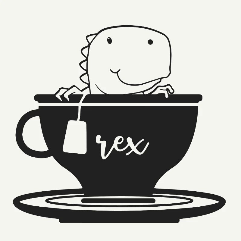 Dino Dinosaurier Süß Niedlich Tee T-Rex Rex Tasse